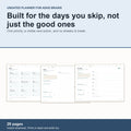 The ADHD-Friendly Planner: undated, 29 pages, one priority per day and no streaks to break