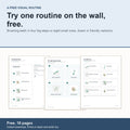 Brushing Teeth, Step by Step: a free printable visual routine with friendly 3D cartoon art, ten pages