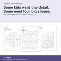 Calm Coloring and Quiet Pages, a density mark on every page