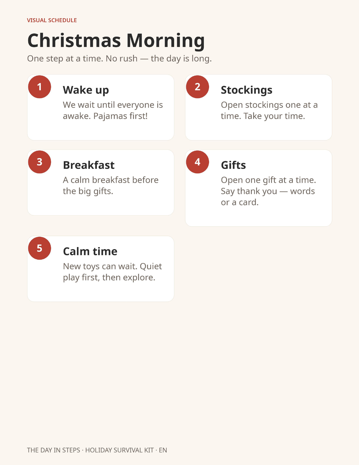 My Calm-Down Plan worksheet from the Holiday Survival Bundle