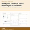Home Work Station Starter: twenty printable work tasks at three difficulty tiers, seventy pages